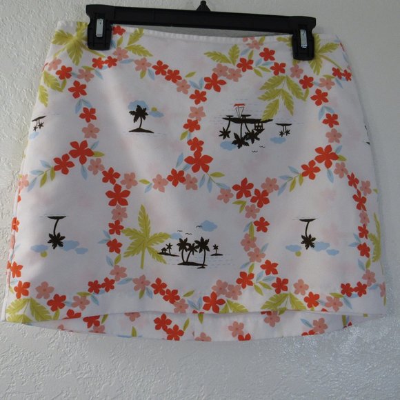 Unbranded Dresses & Skirts - Tropical Floral Reversible Mini Skirt Sz M Flower
